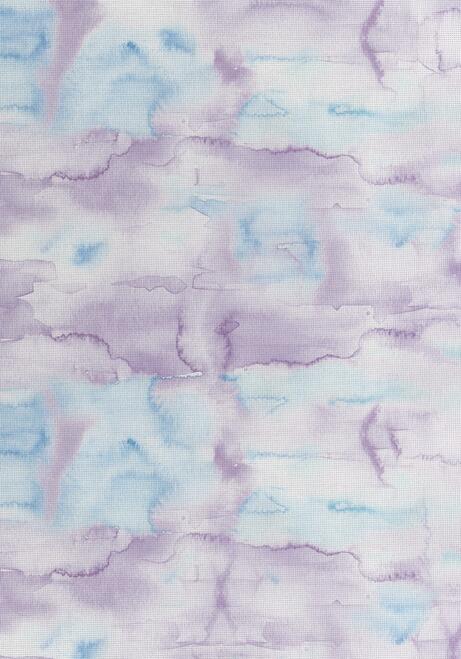 Blue And Purple Watercolor Patterned Cross Stitch Fabric