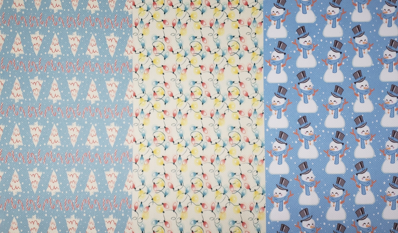 Christmas Trio Patterned Cross Stitch Fabric