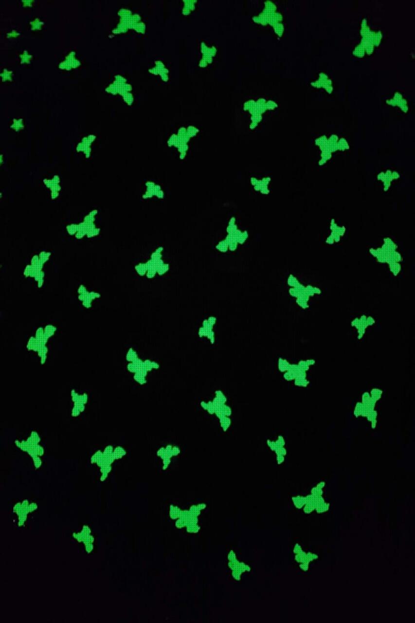 Glow In The Dark Ghosts Patterned Cross Stitch Fabric