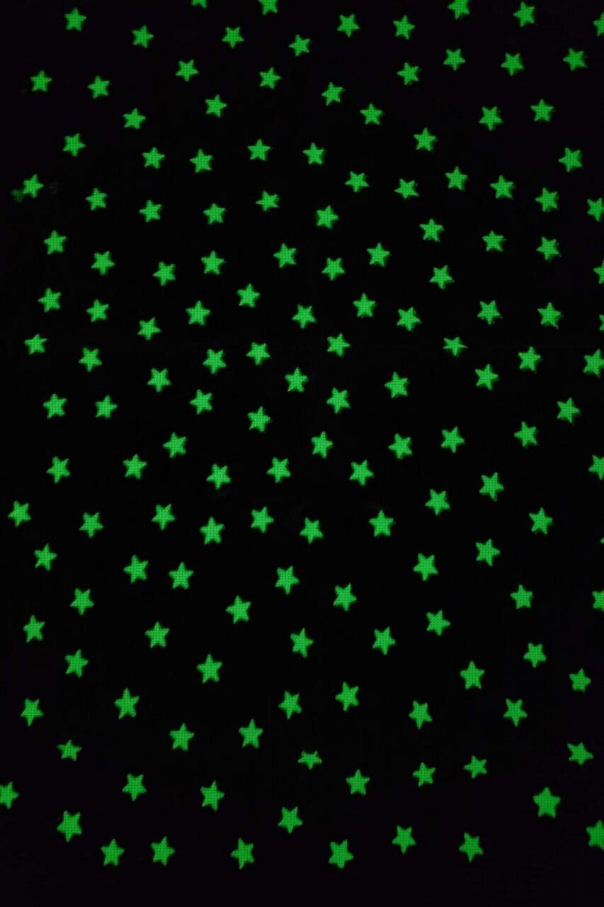 Glow In The Dark Stars Patterned Cross Stitch Fabric