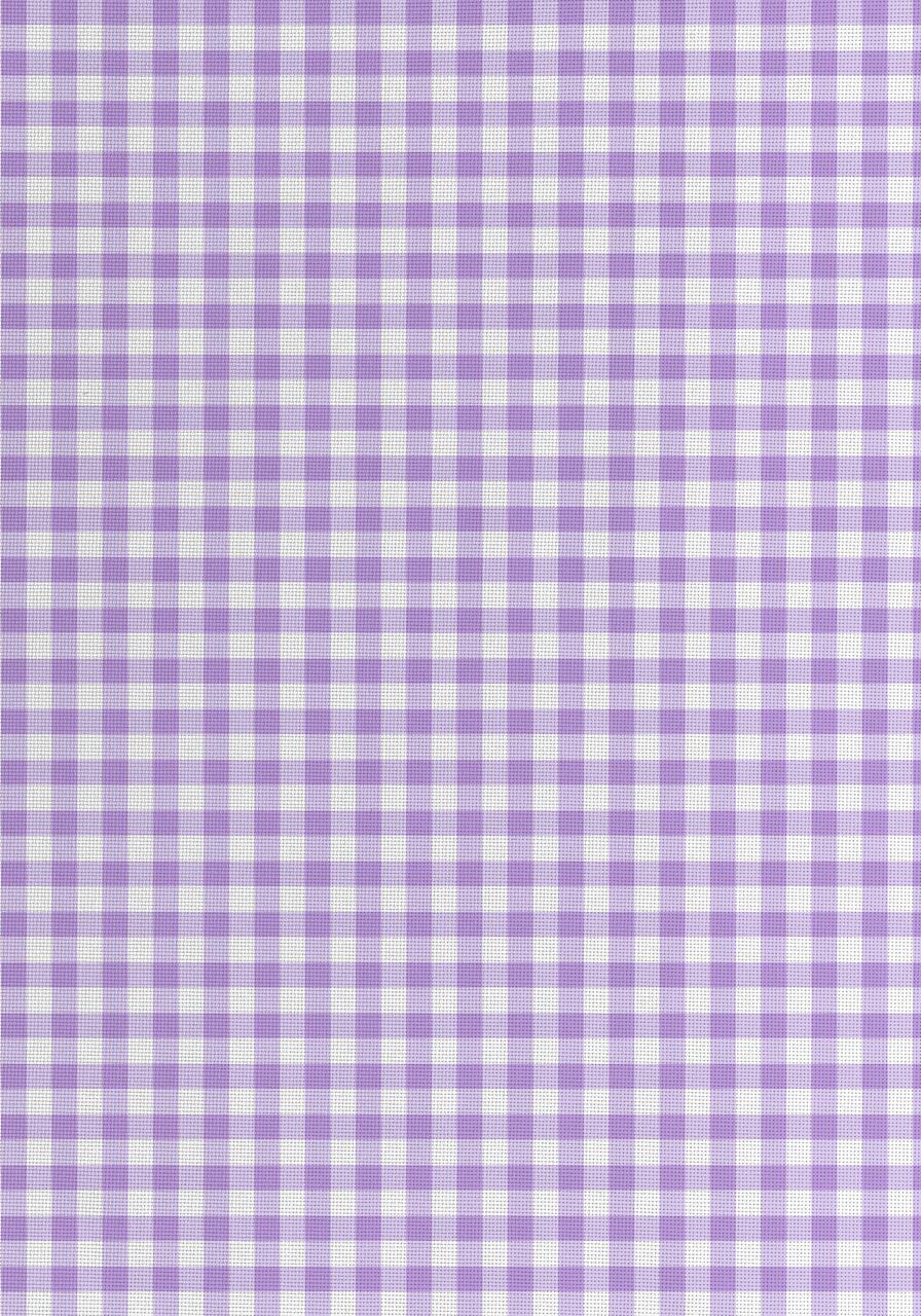 Lilac Gingham Patterned Cross Stitch Fabric