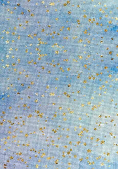 (image for) Watercolor Dreams On Blue Patterned Cross Stitch Fabric