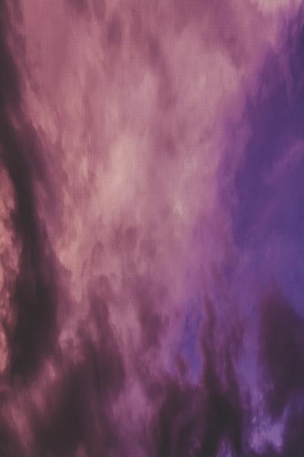 Purple Mystic Clouds Patterned Cross Stitch Fabric