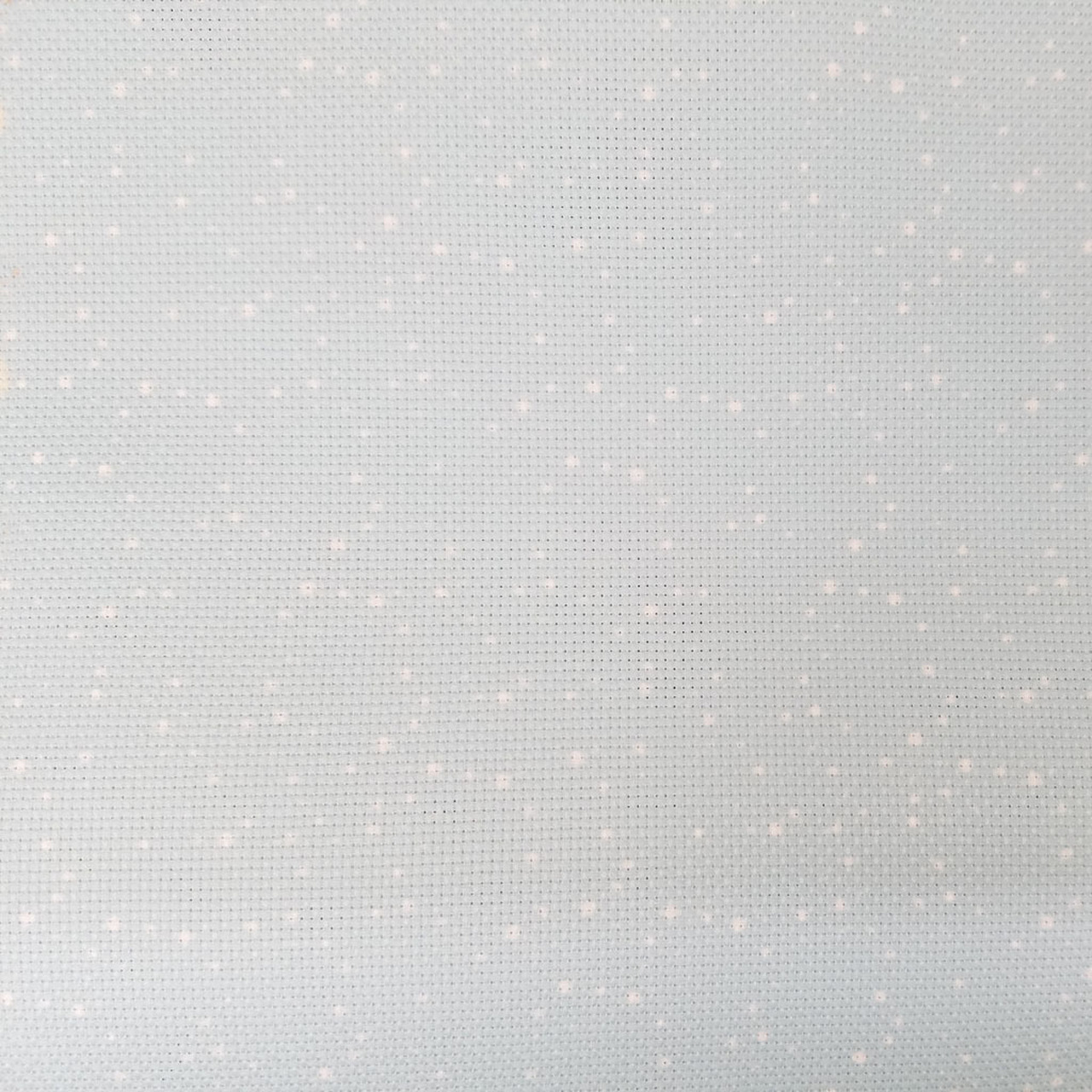 Snow On Blue Patterned Cross Stitch Fabric