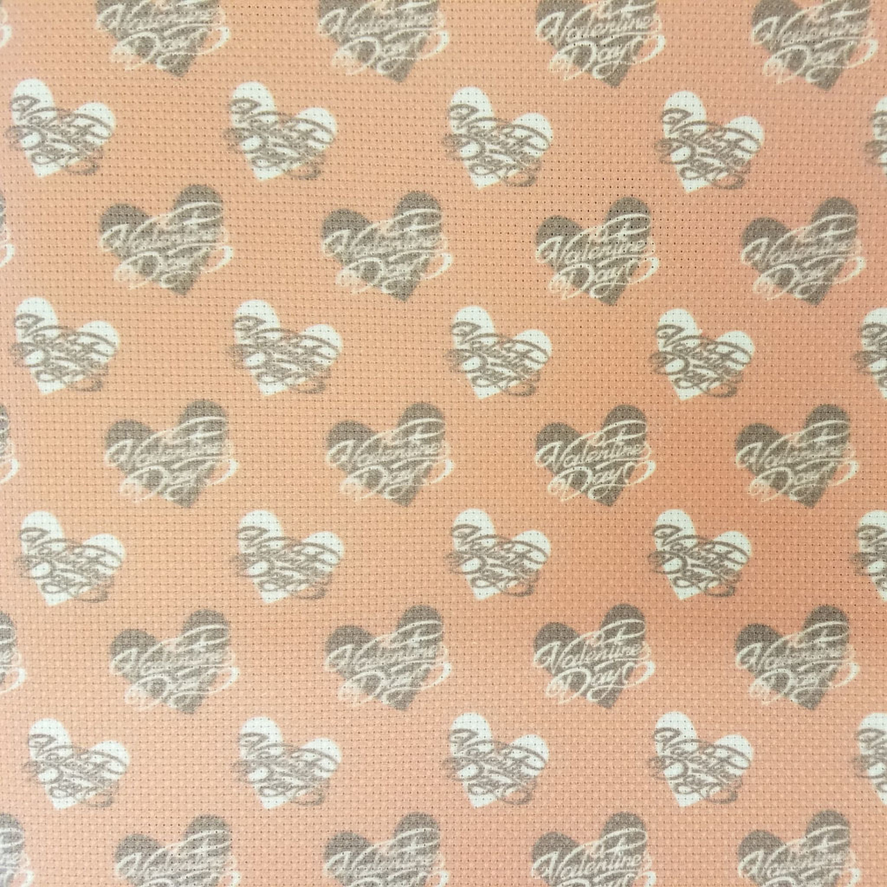 Valentine's Day Patterned Cross Stitch Fabric