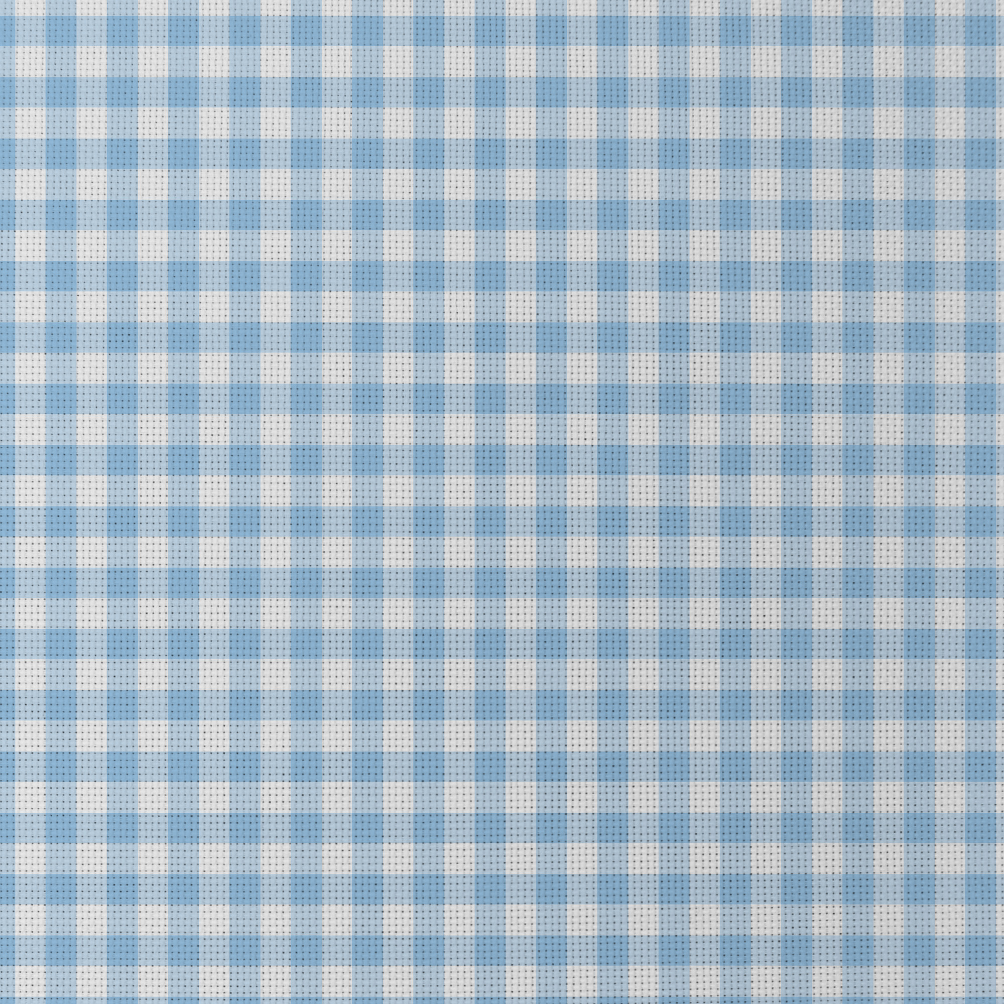 Blue Gingham Patterned Cross Stitch Fabric