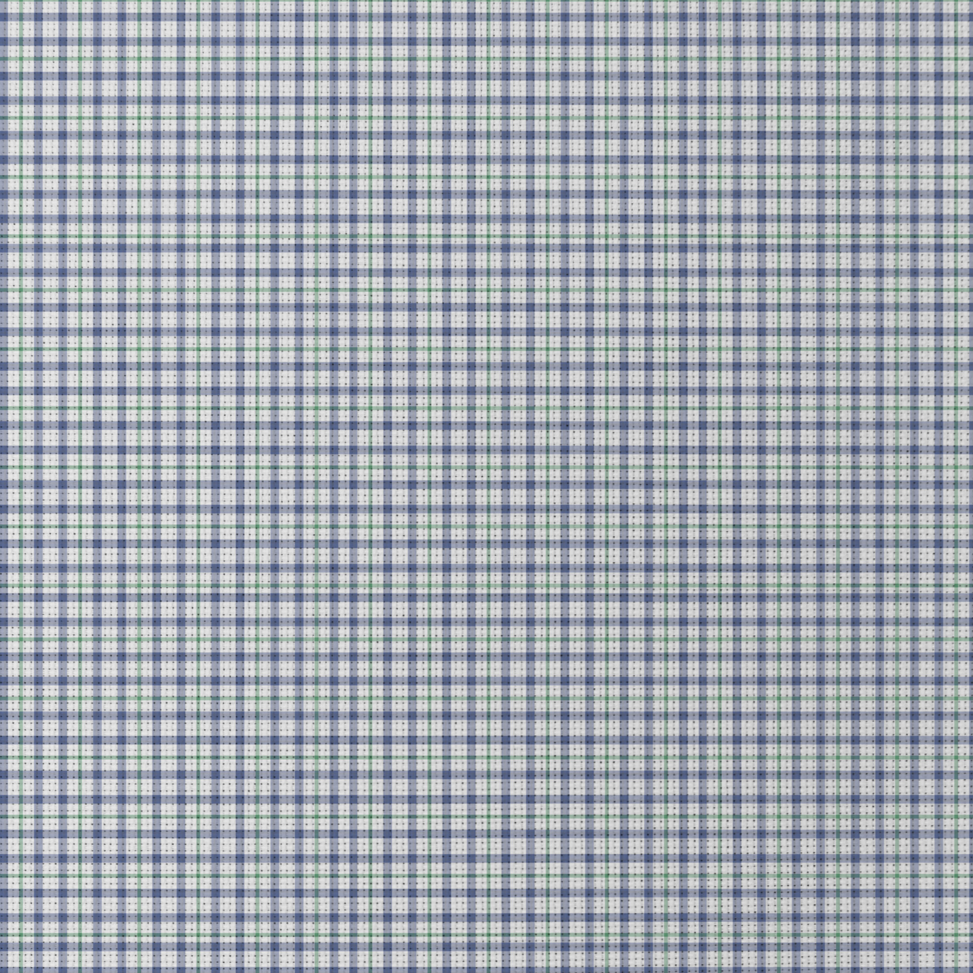 Blue And Green Check Patterned Cross Stitch Fabric