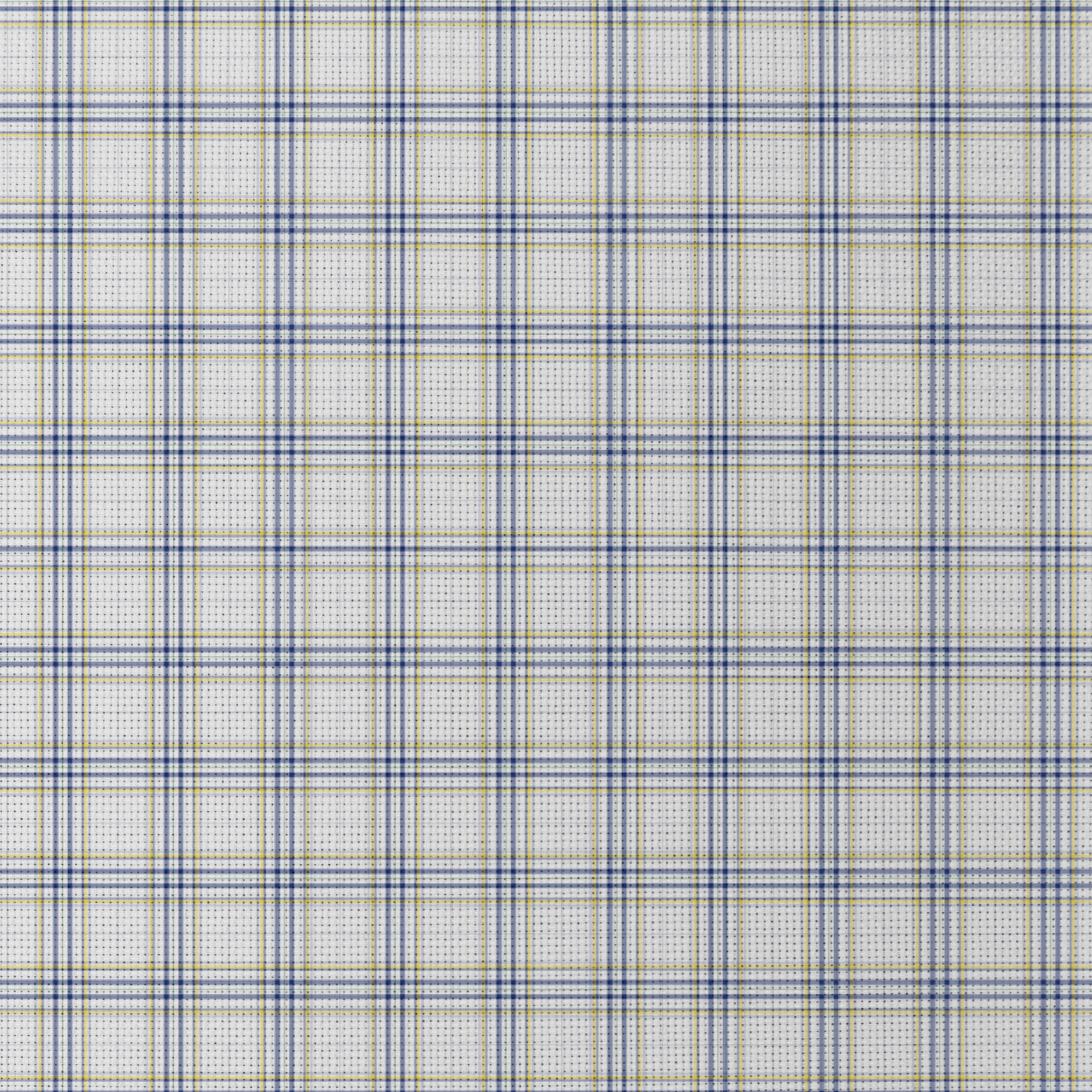Blue And Yellow Check Patterned Cross Stitch Fabric