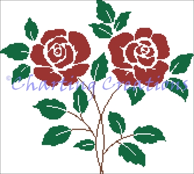 Roses Sampler Filigram Counted Cross Stitch Pattern