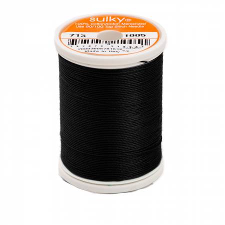 Sulky Cotton Solids - Black 330 yards